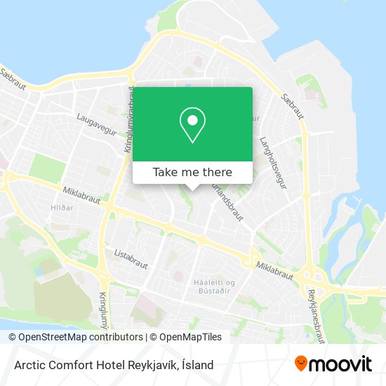 Arctic Comfort Hotel Reykjavík map