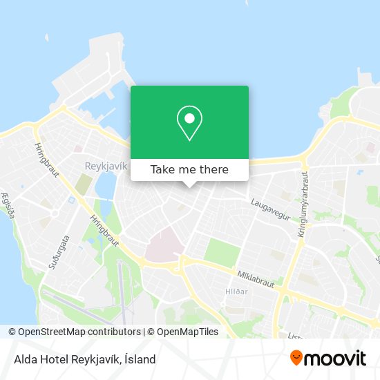Alda Hotel Reykjavík map
