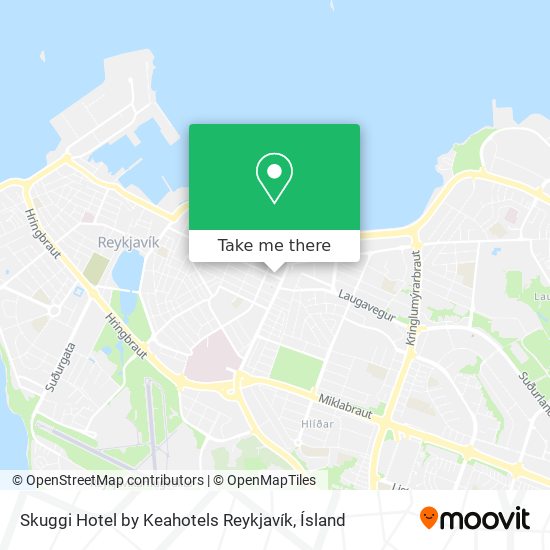Mapa Skuggi Hotel by Keahotels Reykjavík