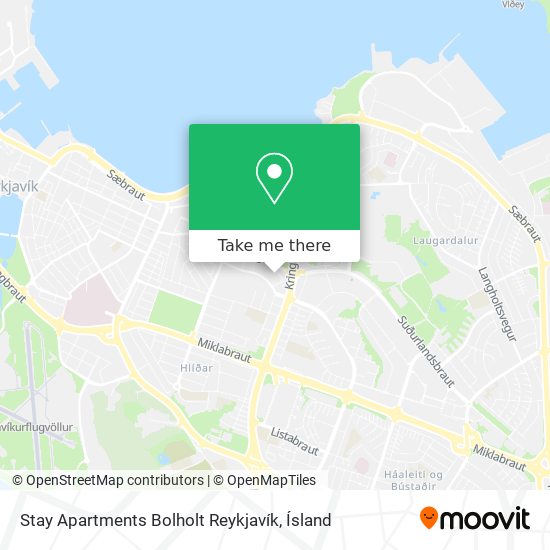 Mapa Stay Apartments Bolholt Reykjavík