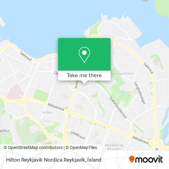 Mapa Hilton Reykjavik Nordica Reykjavík