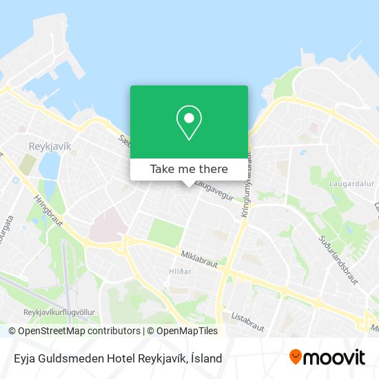 Mapa Eyja Guldsmeden Hotel Reykjavík