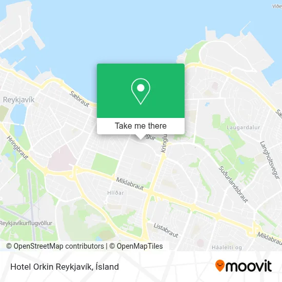 Hotel Orkin Reykjavík map