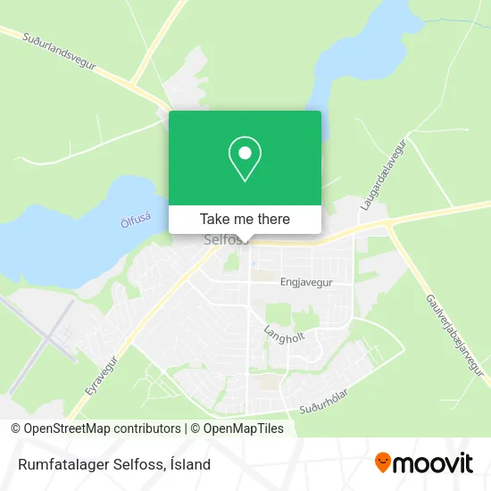 Rumfatalager Selfoss map