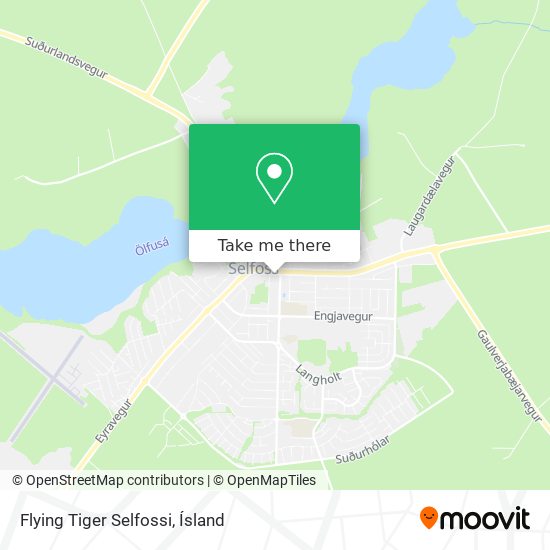 Mapa Flying Tiger Selfossi