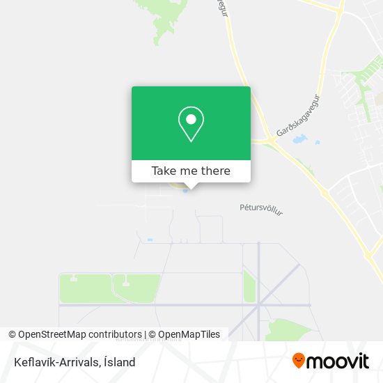 Keflavík-Arrivals map