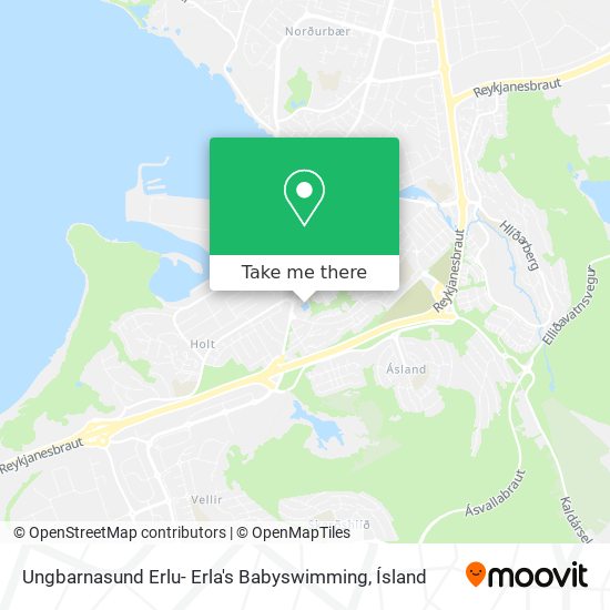 Ungbarnasund Erlu- Erla's Babyswimming map