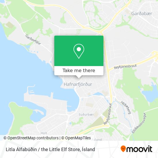 Litla Álfabúðin / the Little Elf Store map