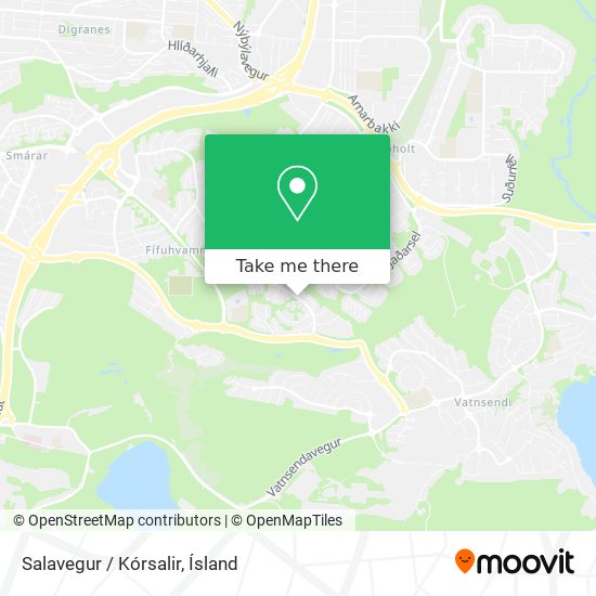 Salavegur / Kórsalir map