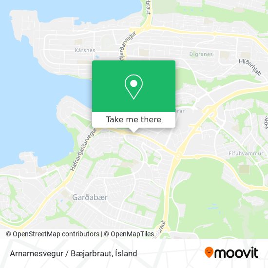 Mapa Arnarnesvegur / Bæjarbraut