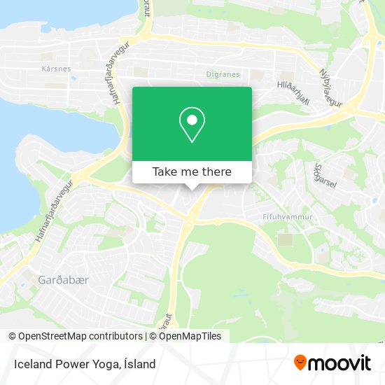 Iceland Power Yoga map