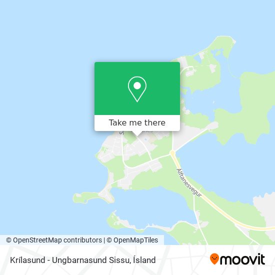 Mapa Krílasund - Ungbarnasund Sissu