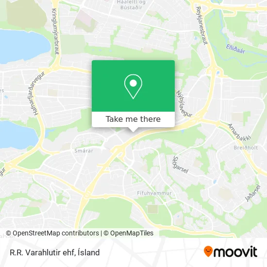 R.R. Varahlutir ehf map