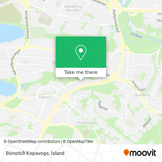 Bónstöð Kopavogs map