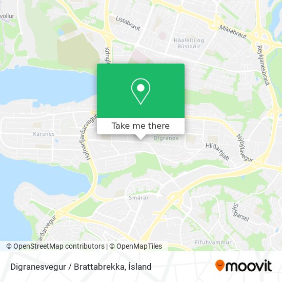 Digranesvegur / Brattabrekka map