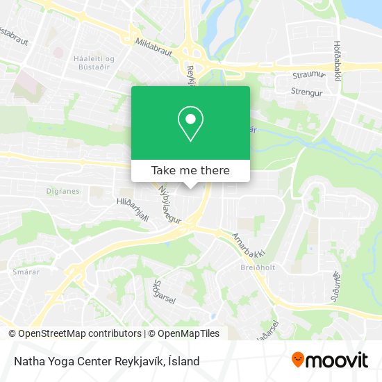 Natha Yoga Center Reykjavík map