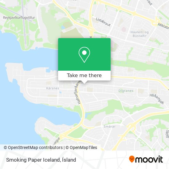 Mapa Smoking Paper Iceland