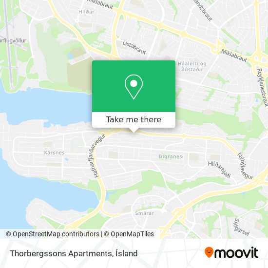 Mapa Thorbergssons Apartments