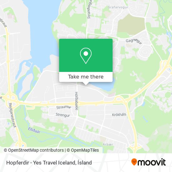 Mapa Hopferdir - Yes Travel Iceland