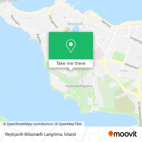 Reykjavík-Bílastæði Langtíma map