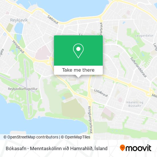 Bókasafn - Menntaskólinn við Hamrahlíð map