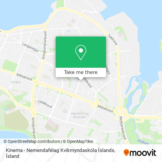 Kínema - Nemendafélag Kvikmyndaskóla Íslands map