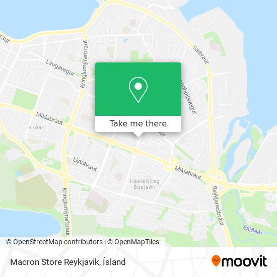 Mapa Macron Store Reykjavik
