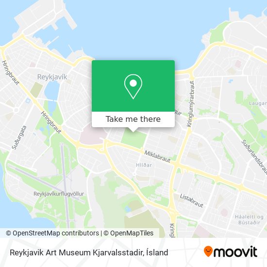 Reykjavik Art Museum Kjarvalsstadir map