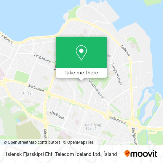 Mapa Islensk Fjarskipti Ehf. Telecom Iceland Ltd.
