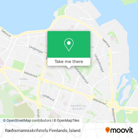 Mapa Ræðismannsskrifstofu Finnlands