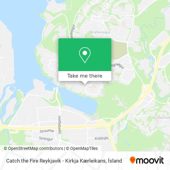 Mapa Catch the Fire Reykjavik - Kirkja Kærleikans