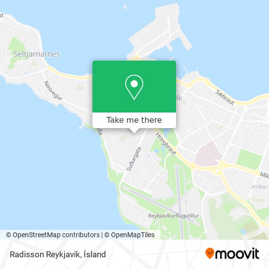 Mapa Radisson Reykjavik