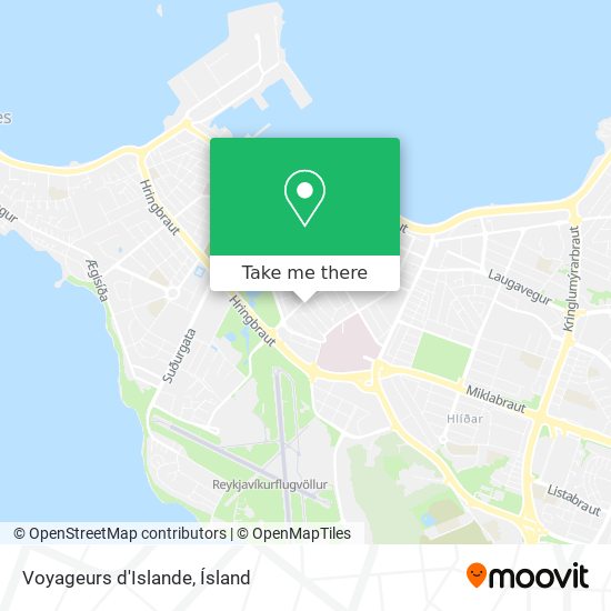 Mapa Voyageurs d'Islande