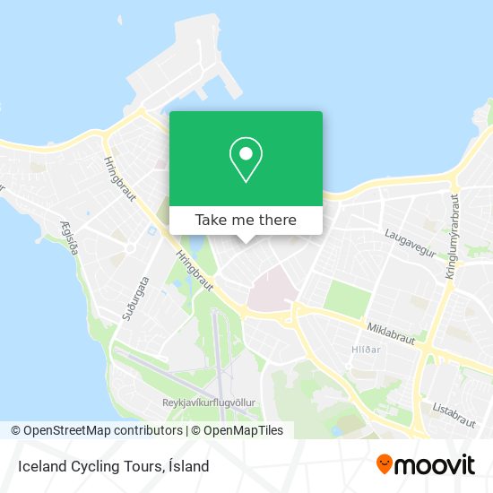 Mapa Iceland Cycling Tours