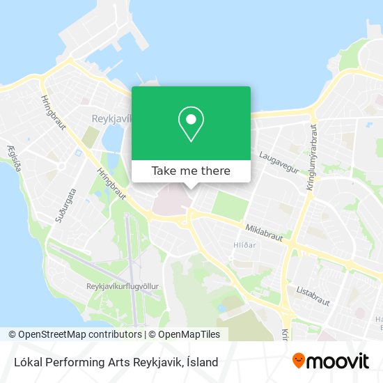 Mapa Lókal Performing Arts Reykjavik
