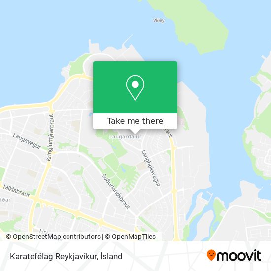 Karatefélag Reykjavíkur map