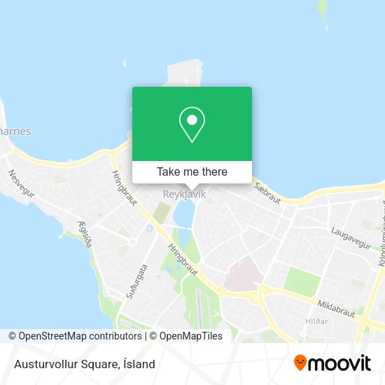 Austurvollur Square map