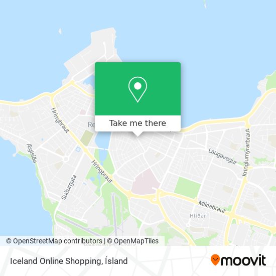 Iceland Online Shopping map