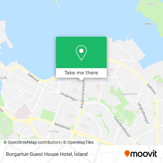 Mapa Borgartun Guest House Hotel