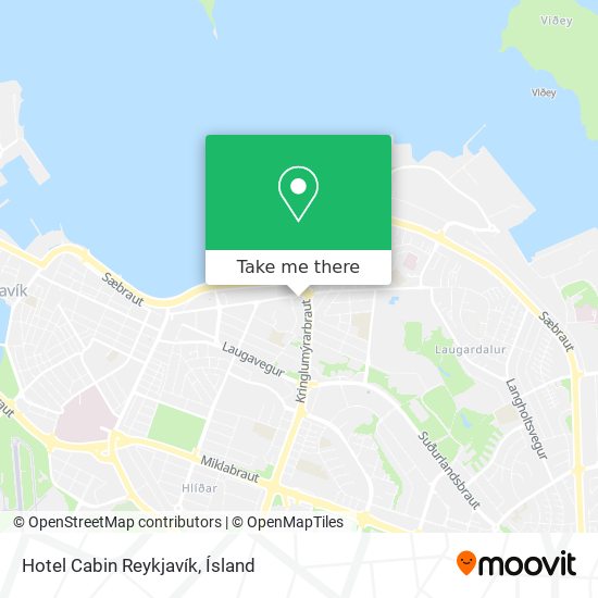 Mapa Hotel Cabin Reykjavík
