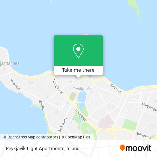 Mapa Reykjavik Light Apartments