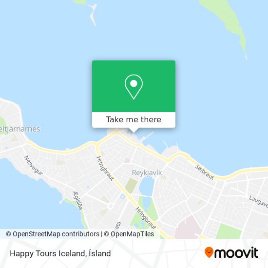 Mapa Happy Tours Iceland