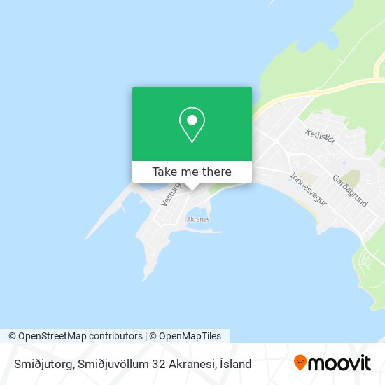 Mapa Smiðjutorg, Smiðjuvöllum 32 Akranesi