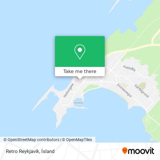 Retro Reykjavík map