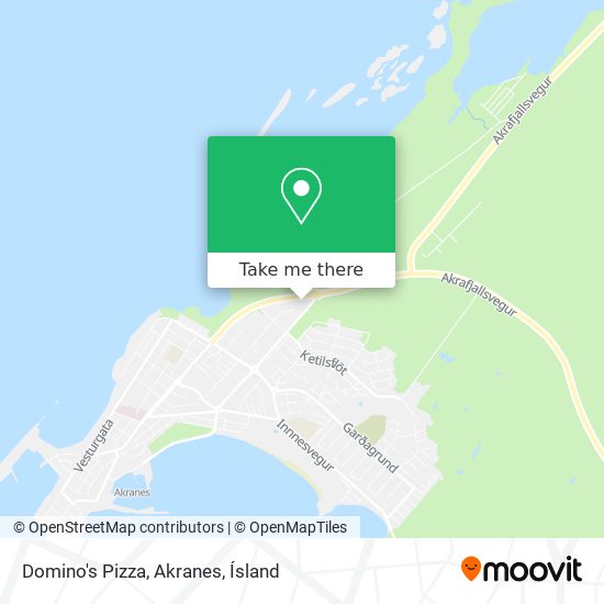 Domino's Pizza, Akranes map