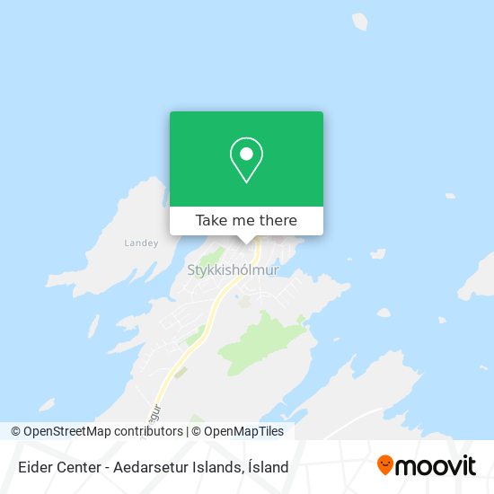 Eider Center - Aedarsetur Islands map
