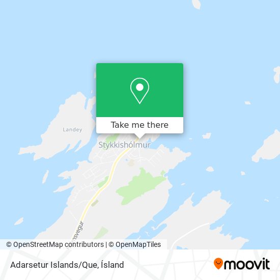 Mapa Adarsetur Islands/Que