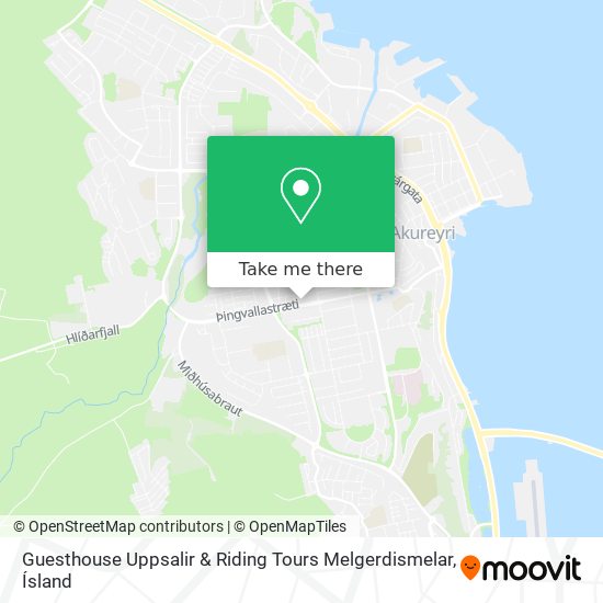 Guesthouse Uppsalir & Riding Tours Melgerdismelar map