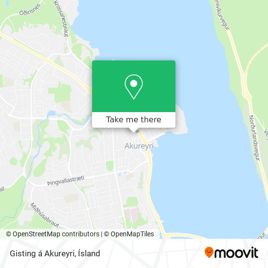 Gisting á Akureyri map