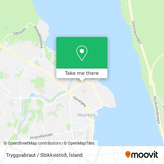Mapa Tryggvabraut / Slökkvistöð